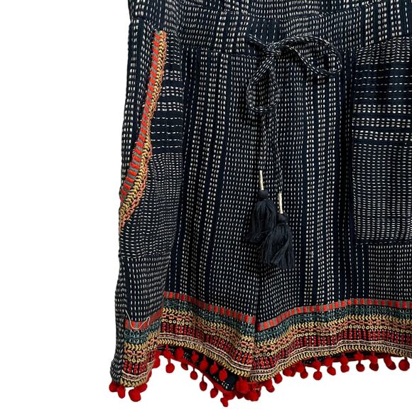 THML Womens navy romper with red poms Size Medium - Picture 4 of 8